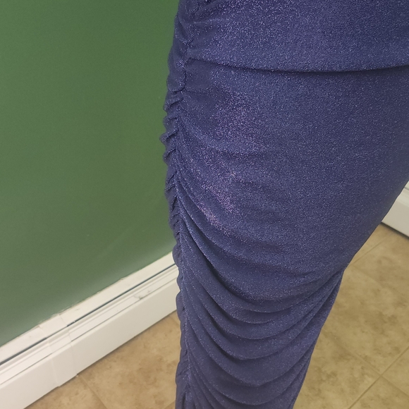 Lavender Brown Deep Blue Sparkle Dress - Picture 5 of 7